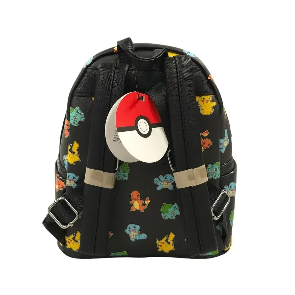 Loungefly Pokémon Starters Mini Backpack Black Character Print